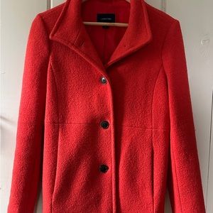 Land’s End Red Poppy Wool Coat, Size 6